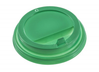  Крышка для стаканов D90 мм, зеленая с клапаном. для стаканов 300мл - 500мл