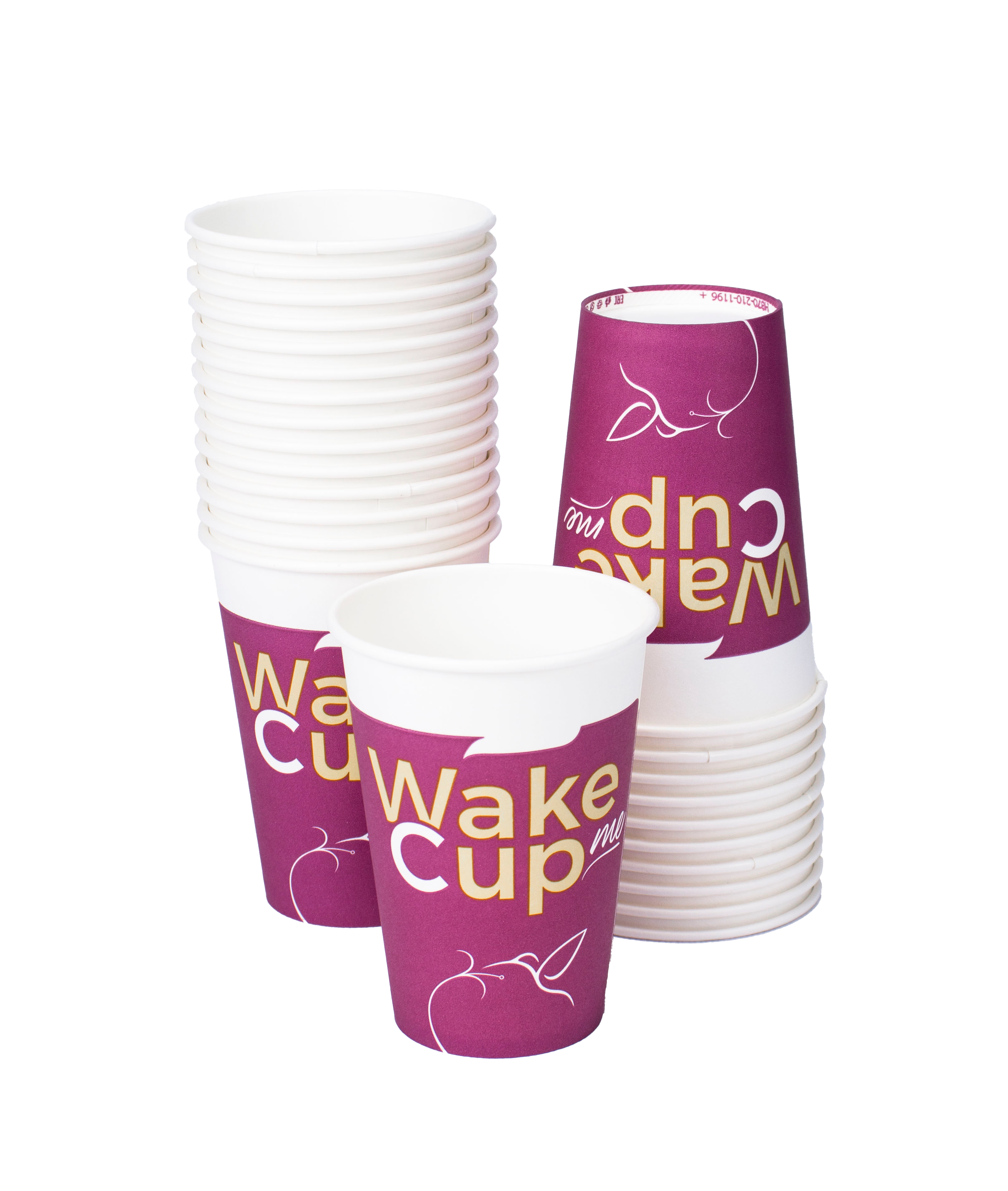 Стакан бумажный ВЕНДИНГ (Евро) 200 мл WAKE ME CUP