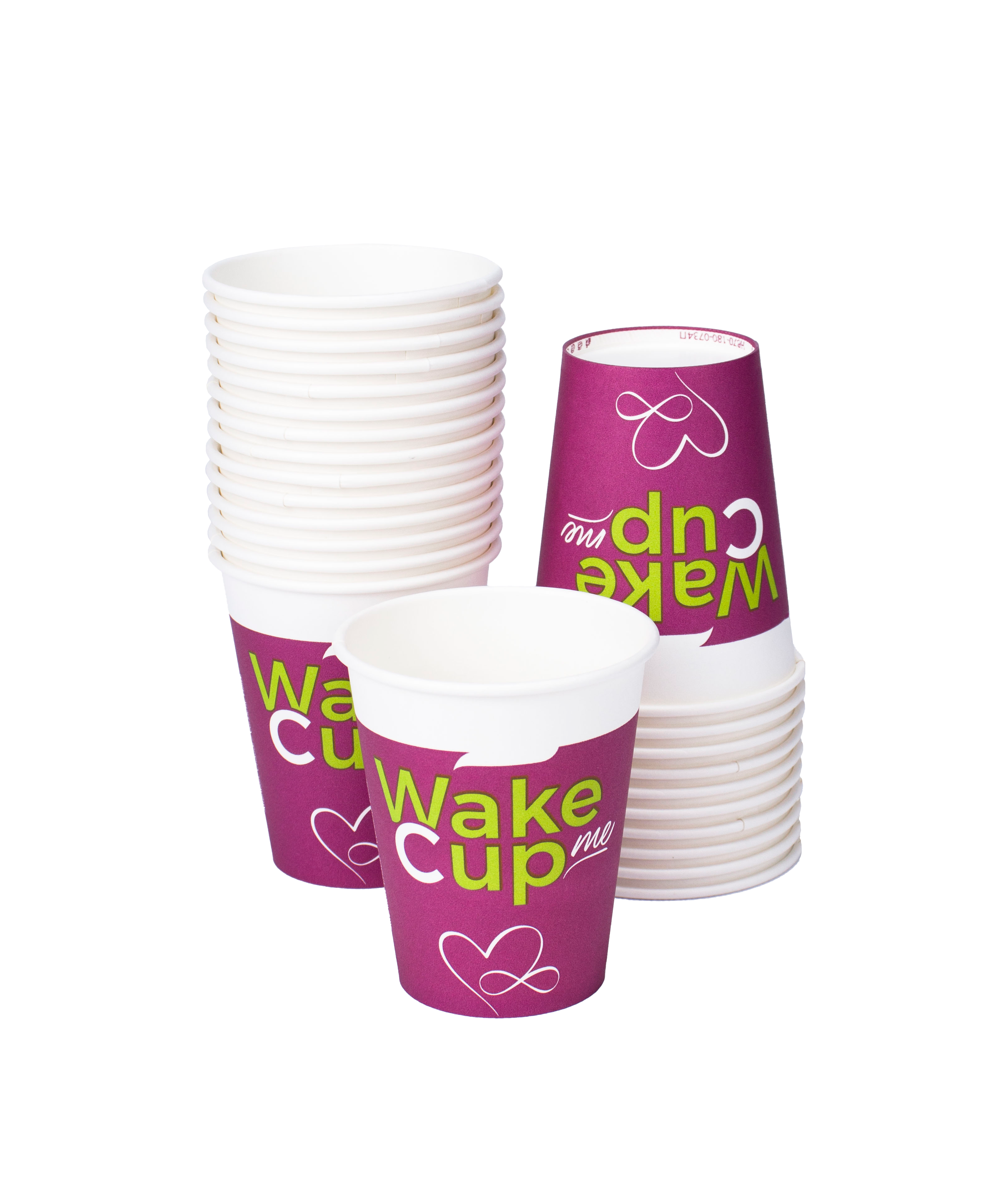 Стакан бумажный ВЕНДИНГ (Евро) 150 мл. WAKE ME CUP