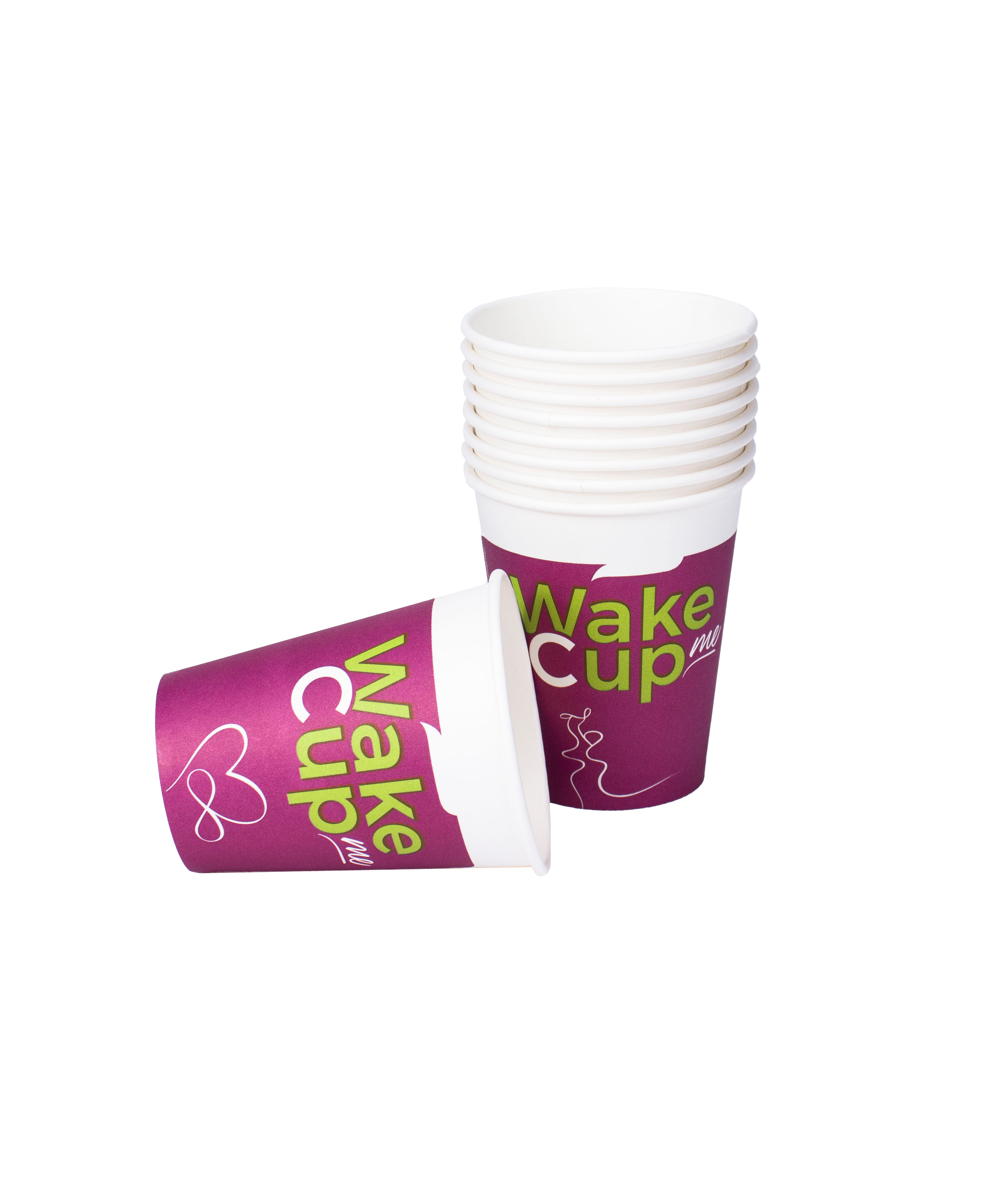 Стакан бумажный ВЕНДИНГ (Евро) 150 мл. WAKE ME CUP