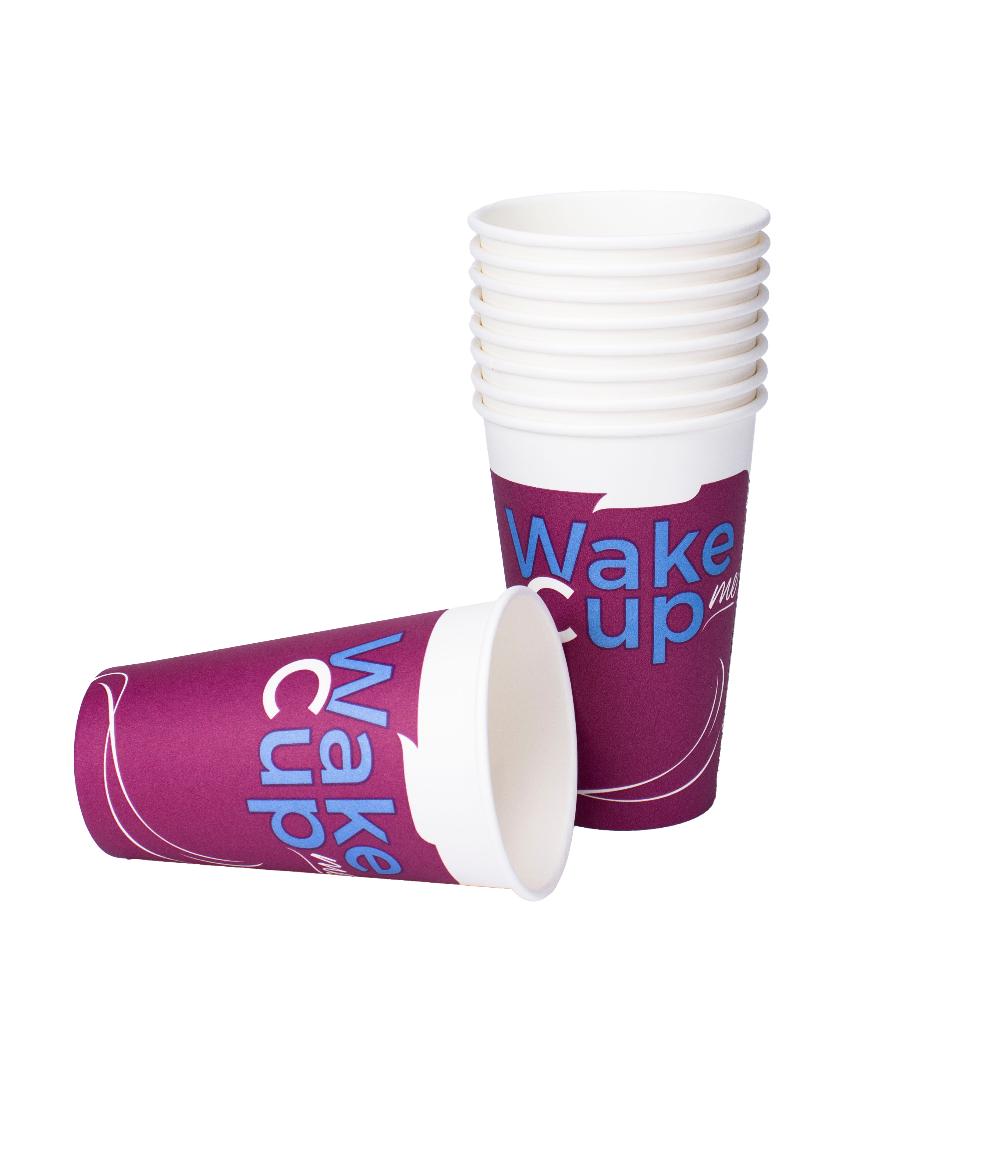 Стакан бумажный ВЕНДИНГ 300 мл. WAKE ME CUP