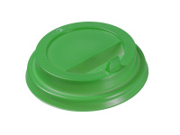  Крышка для стаканов D80 мм, зеленая с клапаном. для стаканов 200мл - 300мл